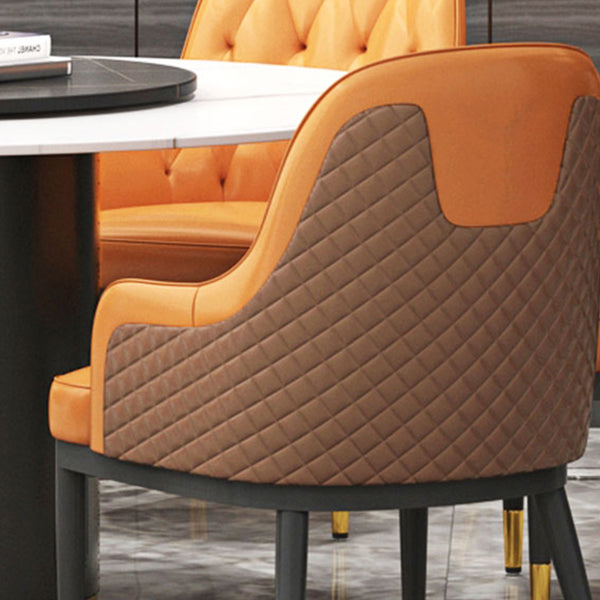 Contemporary Arm Dining Chairs Parsons Chair for Kitchen with Metal Legs Clearhalo ' kitchen&dining_furn' 'Dining Chairs' 'Dining Tables & Seating' 'dining_chair' 'furn' 'furn_dining_chair' 'Furniture' 'furniture_dining_chair' 'Kitchen & Dining Furniture' 'kitchen' 4245997