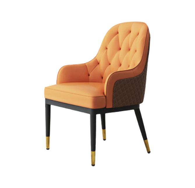 Contemporary Arm Dining Chairs Parsons Chair for Kitchen with Metal Legs Clearhalo ' kitchen&dining_furn' 'Dining Chairs' 'Dining Tables & Seating' 'dining_chair' 'furn' 'furn_dining_chair' 'Furniture' 'furniture_dining_chair' 'Kitchen & Dining Furniture' 'kitchen' 4245998