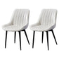 Contemporary Style Dining Chairs Armless Side Chair for Kitchen with Metal Legs White 2 Piece Set Black Clearhalo ' kitchen&dining_furn' 'Dining Chairs' 'Dining Tables & Seating' 'dining_chair' 'furn' 'furn_dining_chair' 'Furniture' 'furniture_dining_chair' 'Kitchen & Dining Furniture' 'kitchen' 4246006