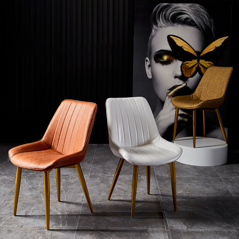 Contemporary Style Dining Chairs Armless Side Chair for Kitchen with Metal Legs Clearhalo ' kitchen&dining_furn' 'Dining Chairs' 'Dining Tables & Seating' 'dining_chair' 'furn' 'furn_dining_chair' 'Furniture' 'furniture_dining_chair' 'Kitchen & Dining Furniture' 'kitchen' 4246009