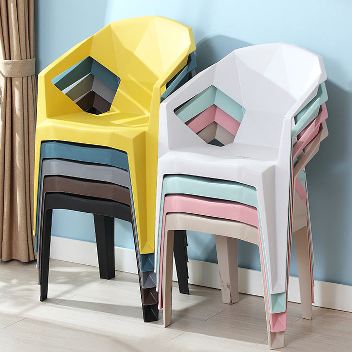 Contemporary Style Plastic Dining Chair Dining Arm Stackable Side Chairs for Kitchen Clearhalo ' kitchen&dining_furn' 'Dining Chairs' 'Dining Tables & Seating' 'dining_chair' 'furn' 'furn_dining_chair' 'Furniture' 'furniture_dining_chair' 'Kitchen & Dining Furniture' 'kitchen' 4246025