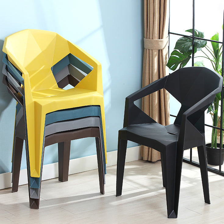 Contemporary Style Plastic Dining Chair Dining Arm Stackable Side Chairs for Kitchen Clearhalo ' kitchen&dining_furn' 'Dining Chairs' 'Dining Tables & Seating' 'dining_chair' 'furn' 'furn_dining_chair' 'Furniture' 'furniture_dining_chair' 'Kitchen & Dining Furniture' 'kitchen' 4246028