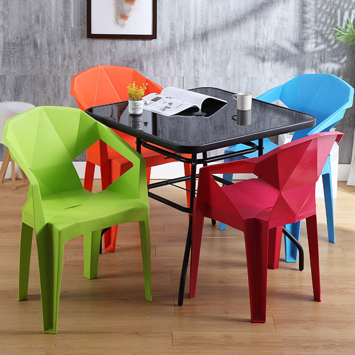 Contemporary Style Plastic Dining Chair Dining Arm Stackable Side Chairs for Kitchen Clearhalo ' kitchen&dining_furn' 'Dining Chairs' 'Dining Tables & Seating' 'dining_chair' 'furn' 'furn_dining_chair' 'Furniture' 'furniture_dining_chair' 'Kitchen & Dining Furniture' 'kitchen' 4246030