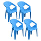 Contemporary Style Plastic Dining Chair Dining Arm Stackable Side Chairs for Kitchen Sky Blue 4 Piece Set Clearhalo ' kitchen&dining_furn' 'Dining Chairs' 'Dining Tables & Seating' 'dining_chair' 'furn' 'furn_dining_chair' 'Furniture' 'furniture_dining_chair' 'Kitchen & Dining Furniture' 'kitchen' 4246031