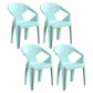 Contemporary Style Plastic Dining Chair Dining Arm Stackable Side Chairs for Kitchen Light Green 4 Piece Set Clearhalo ' kitchen&dining_furn' 'Dining Chairs' 'Dining Tables & Seating' 'dining_chair' 'furn' 'furn_dining_chair' 'Furniture' 'furniture_dining_chair' 'Kitchen & Dining Furniture' 'kitchen' 4246033