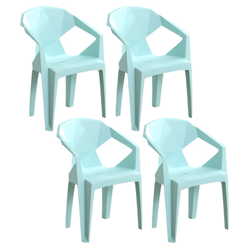 Contemporary Style Plastic Dining Chair Dining Arm Stackable Side Chairs for Kitchen Light Green 4 Piece Set Clearhalo ' kitchen&dining_furn' 'Dining Chairs' 'Dining Tables & Seating' 'dining_chair' 'furn' 'furn_dining_chair' 'Furniture' 'furniture_dining_chair' 'Kitchen & Dining Furniture' 'kitchen' 4246033