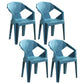 Contemporary Style Plastic Dining Chair Dining Arm Stackable Side Chairs for Kitchen Peacock Blue 4 Piece Set Clearhalo ' kitchen&dining_furn' 'Dining Chairs' 'Dining Tables & Seating' 'dining_chair' 'furn' 'furn_dining_chair' 'Furniture' 'furniture_dining_chair' 'Kitchen & Dining Furniture' 'kitchen' 4246038
