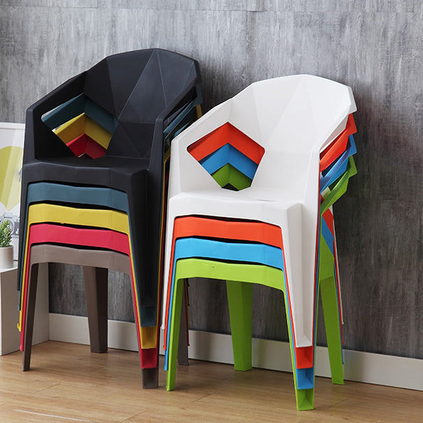 Contemporary Style Plastic Dining Chair Dining Arm Stackable Side Chairs for Kitchen Clearhalo ' kitchen&dining_furn' 'Dining Chairs' 'Dining Tables & Seating' 'dining_chair' 'furn' 'furn_dining_chair' 'Furniture' 'furniture_dining_chair' 'Kitchen & Dining Furniture' 'kitchen' 4246040