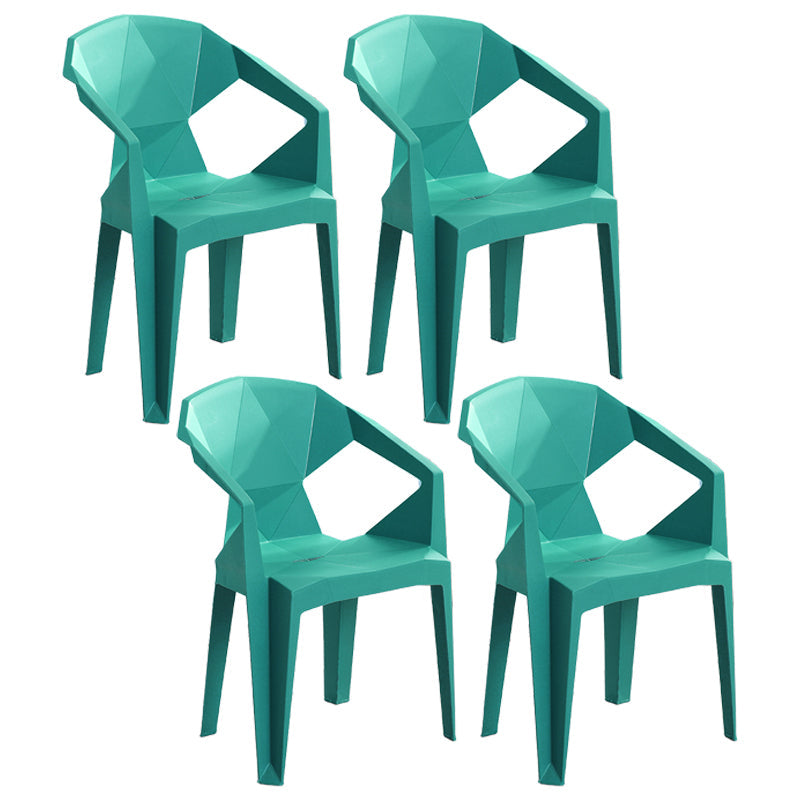 Contemporary Style Plastic Dining Chair Dining Arm Stackable Side Chairs for Kitchen Blackish Green 4 Piece Set Clearhalo ' kitchen&dining_furn' 'Dining Chairs' 'Dining Tables & Seating' 'dining_chair' 'furn' 'furn_dining_chair' 'Furniture' 'furniture_dining_chair' 'Kitchen & Dining Furniture' 'kitchen' 4246042