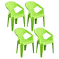 Contemporary Style Plastic Dining Chair Dining Arm Stackable Side Chairs for Kitchen Fruit Green 4 Piece Set Clearhalo ' kitchen&dining_furn' 'Dining Chairs' 'Dining Tables & Seating' 'dining_chair' 'furn' 'furn_dining_chair' 'Furniture' 'furniture_dining_chair' 'Kitchen & Dining Furniture' 'kitchen' 4246045