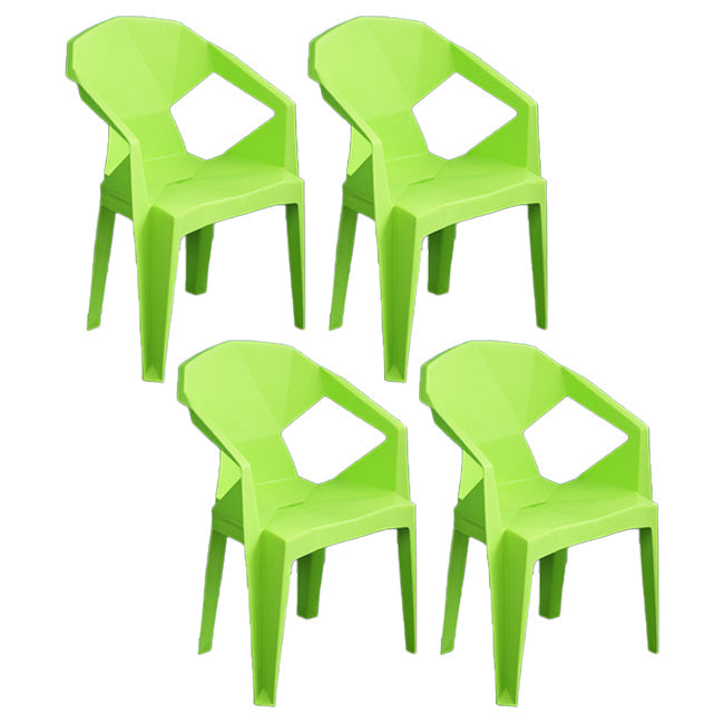 Contemporary Style Plastic Dining Chair Dining Arm Stackable Side Chairs for Kitchen Fruit Green 4 Piece Set Clearhalo ' kitchen&dining_furn' 'Dining Chairs' 'Dining Tables & Seating' 'dining_chair' 'furn' 'furn_dining_chair' 'Furniture' 'furniture_dining_chair' 'Kitchen & Dining Furniture' 'kitchen' 4246045