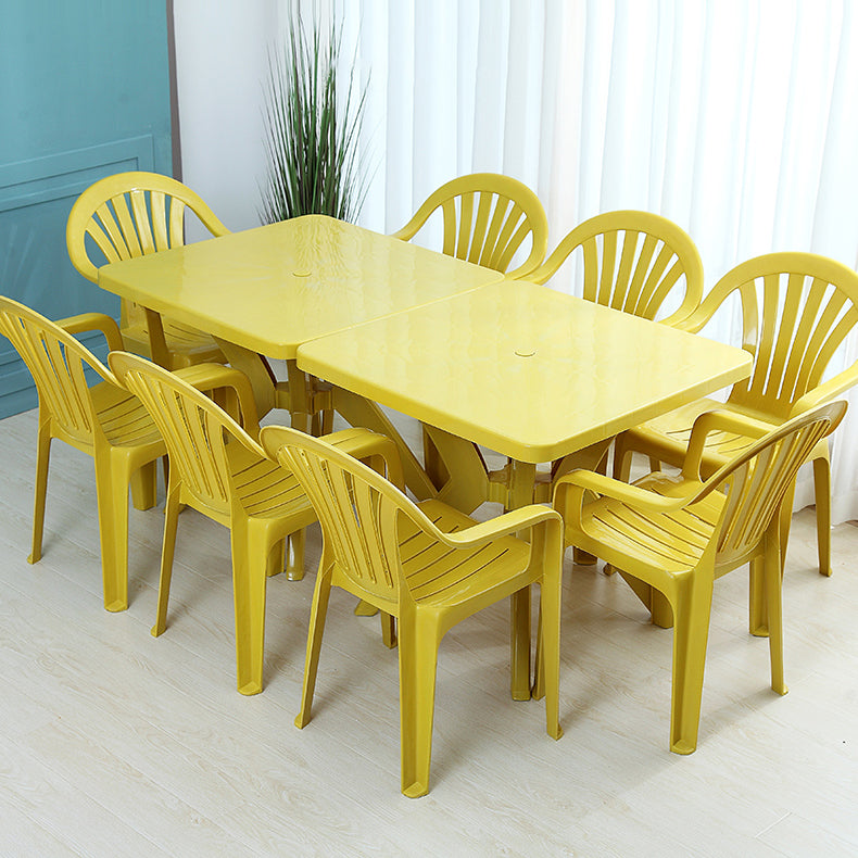 Contemporary Style Plastic Dining Chair Dining Arm Stackable Side Chair for Kitchen Clearhalo ' kitchen&dining_furn' 'Dining Chairs' 'Dining Tables & Seating' 'dining_chair' 'furn' 'furn_dining_chair' 'Furniture' 'furniture_dining_chair' 'Kitchen & Dining Furniture' 'kitchen' 4246049