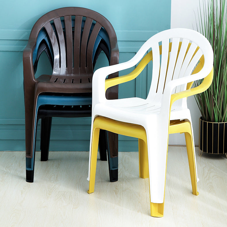 Contemporary Style Plastic Dining Chair Dining Arm Stackable Side Chair for Kitchen Clearhalo ' kitchen&dining_furn' 'Dining Chairs' 'Dining Tables & Seating' 'dining_chair' 'furn' 'furn_dining_chair' 'Furniture' 'furniture_dining_chair' 'Kitchen & Dining Furniture' 'kitchen' 4246053