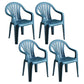 Contemporary Style Plastic Dining Chair Dining Arm Stackable Side Chair for Kitchen Blue 4 Piece Set Clearhalo ' kitchen&dining_furn' 'Dining Chairs' 'Dining Tables & Seating' 'dining_chair' 'furn' 'furn_dining_chair' 'Furniture' 'furniture_dining_chair' 'Kitchen & Dining Furniture' 'kitchen' 4246054