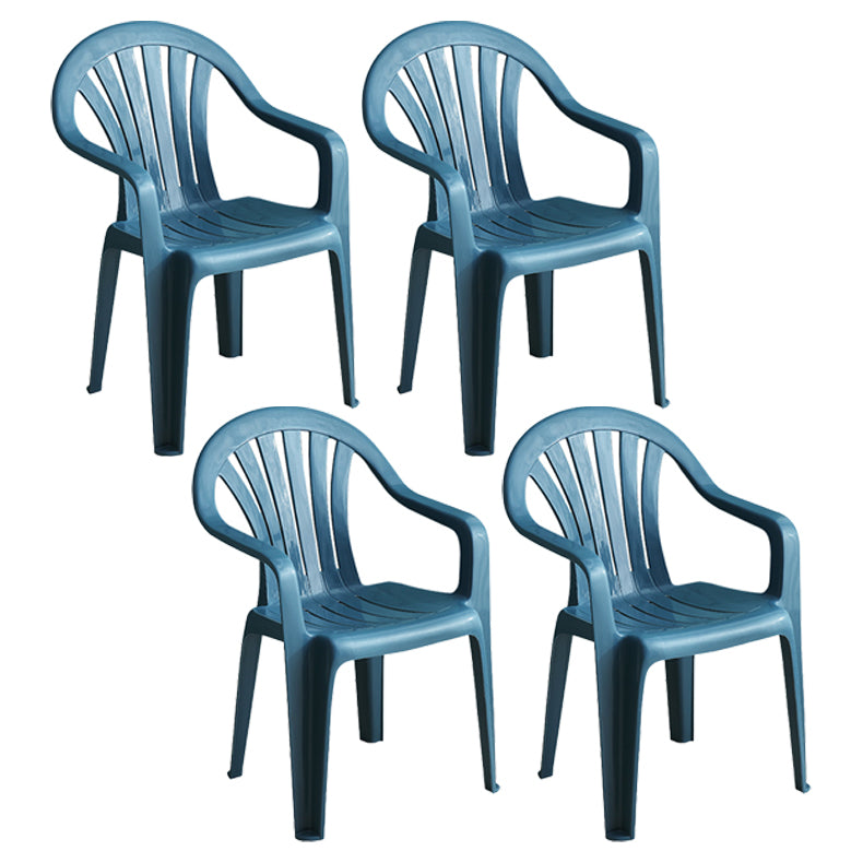 Contemporary Style Plastic Dining Chair Dining Arm Stackable Side Chair for Kitchen Blue 4 Piece Set Clearhalo ' kitchen&dining_furn' 'Dining Chairs' 'Dining Tables & Seating' 'dining_chair' 'furn' 'furn_dining_chair' 'Furniture' 'furniture_dining_chair' 'Kitchen & Dining Furniture' 'kitchen' 4246054