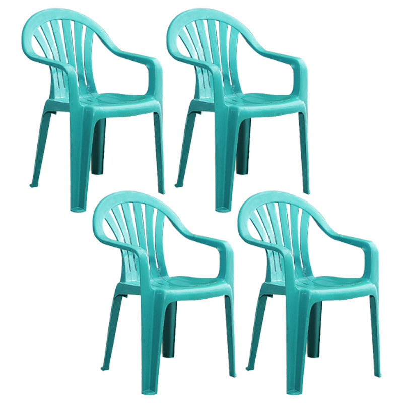 Contemporary Style Plastic Dining Chair Dining Arm Stackable Side Chair for Kitchen Blackish Green 4 Piece Set Clearhalo ' kitchen&dining_furn' 'Dining Chairs' 'Dining Tables & Seating' 'dining_chair' 'furn' 'furn_dining_chair' 'Furniture' 'furniture_dining_chair' 'Kitchen & Dining Furniture' 'kitchen' 4246057