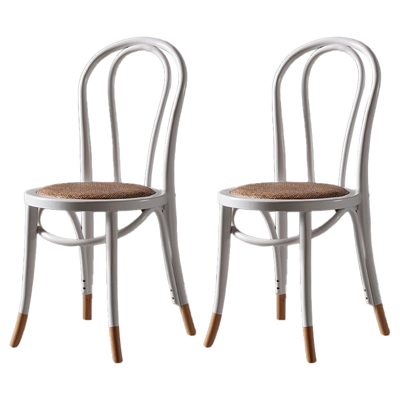 Traditional Style Dining Chair Rattan Wood Kitchen Windsor Back Dining Side Chair White 2 Piece Set Clearhalo ' kitchen&dining_furn' 'Dining Chairs' 'Dining Tables & Seating' 'dining_chair' 'furn' 'furn_dining_chair' 'Furniture' 'furniture_dining_chair' 'Kitchen & Dining Furniture' 'kitchen' 4246069