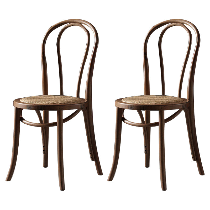 Traditional Style Dining Chair Rattan Wood Kitchen Windsor Back Dining Side Chair Smoke Gray 2 Piece Set Clearhalo ' kitchen&dining_furn' 'Dining Chairs' 'Dining Tables & Seating' 'dining_chair' 'furn' 'furn_dining_chair' 'Furniture' 'furniture_dining_chair' 'Kitchen & Dining Furniture' 'kitchen' 4246073