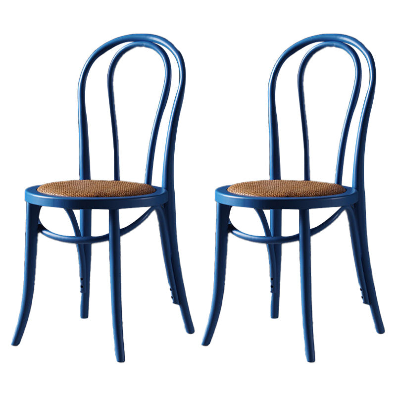 Traditional Style Dining Chair Rattan Wood Kitchen Windsor Back Dining Side Chair Ocean Blue 2 Piece Set Clearhalo ' kitchen&dining_furn' 'Dining Chairs' 'Dining Tables & Seating' 'dining_chair' 'furn' 'furn_dining_chair' 'Furniture' 'furniture_dining_chair' 'Kitchen & Dining Furniture' 'kitchen' 4246075