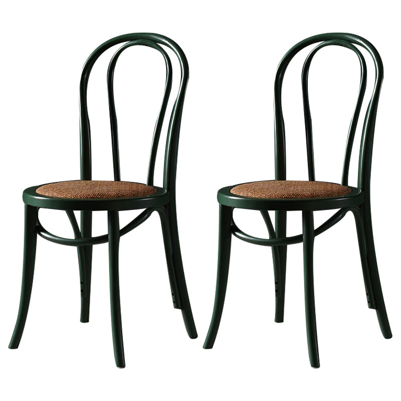Traditional Style Dining Chair Rattan Wood Kitchen Windsor Back Dining Side Chair Blackish Green 2 Piece Set Clearhalo ' kitchen&dining_furn' 'Dining Chairs' 'Dining Tables & Seating' 'dining_chair' 'furn' 'furn_dining_chair' 'Furniture' 'furniture_dining_chair' 'Kitchen & Dining Furniture' 'kitchen' 4246079