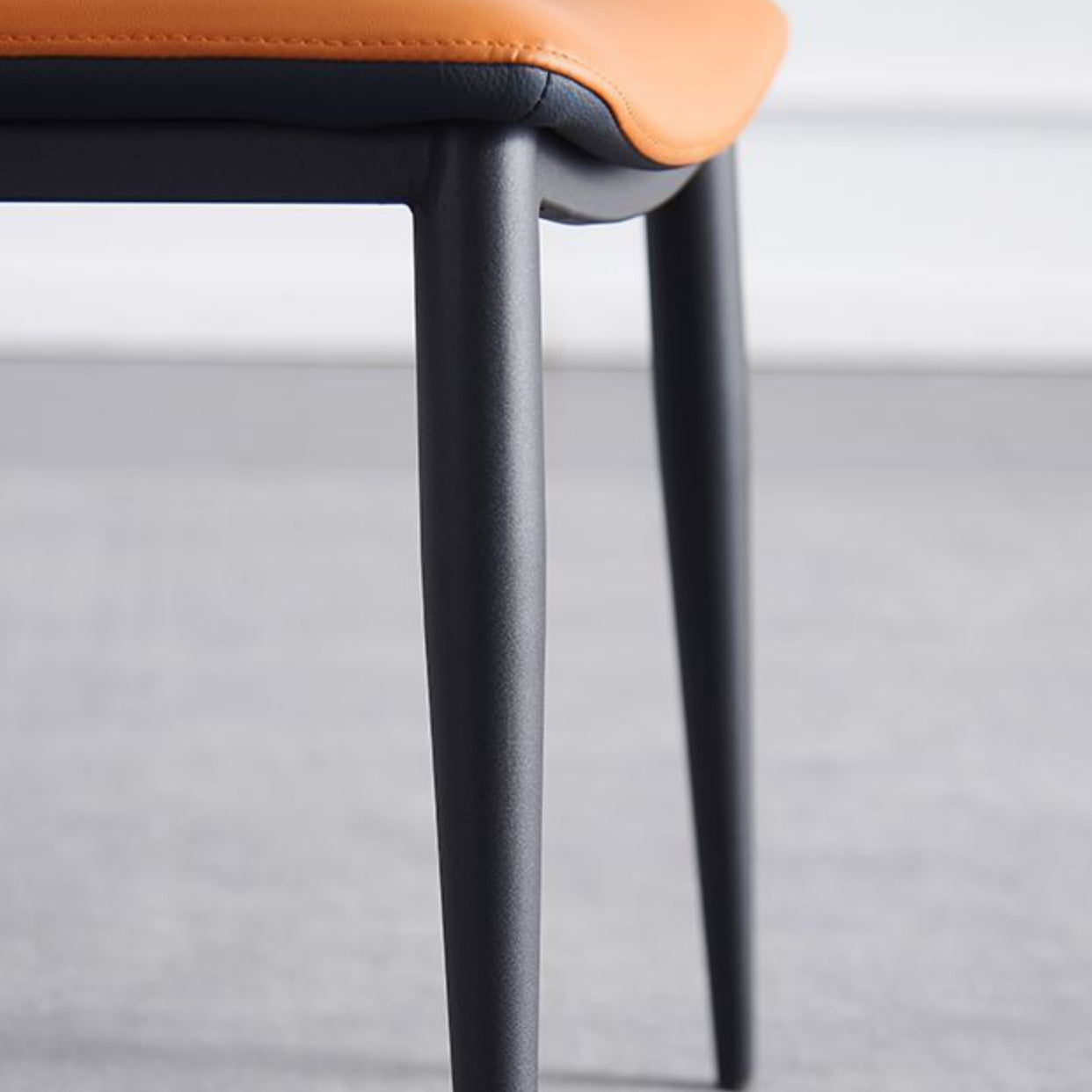 Leather Dining Armchairs Upholstered Open Back Arm Chairs with Metal Legs Clearhalo ' kitchen&dining_furn' 'Dining Chairs' 'Dining Tables & Seating' 'dining_chair' 'furn' 'furn_dining_chair' 'Furniture' 'furniture_dining_chair' 'Kitchen & Dining Furniture' 'kitchen' 4246096