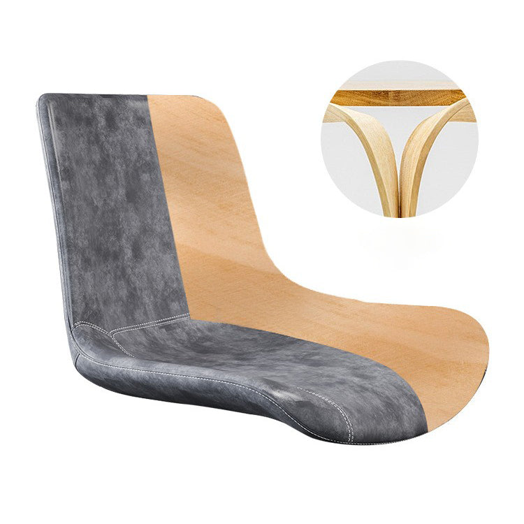 Upholstered Armless Dining Chairs Leather Solid Back Side Chairs with Metal Legs Clearhalo ' kitchen&dining_furn' 'Dining Chairs' 'Dining Tables & Seating' 'dining_chair' 'furn' 'furn_dining_chair' 'Furniture' 'furniture_dining_chair' 'Kitchen & Dining Furniture' 'kitchen' 4246130