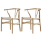 Traditional Style Arm Dining Chairs Ash Wishbone Wood Dining Armchairs Wood 2 Piece Set Clearhalo ' kitchen&dining_furn' 'Dining Chairs' 'Dining Tables & Seating' 'dining_chair' 'furn' 'furn_dining_chair' 'Furniture' 'furniture_dining_chair' 'Kitchen & Dining Furniture' 'kitchen' 4246137