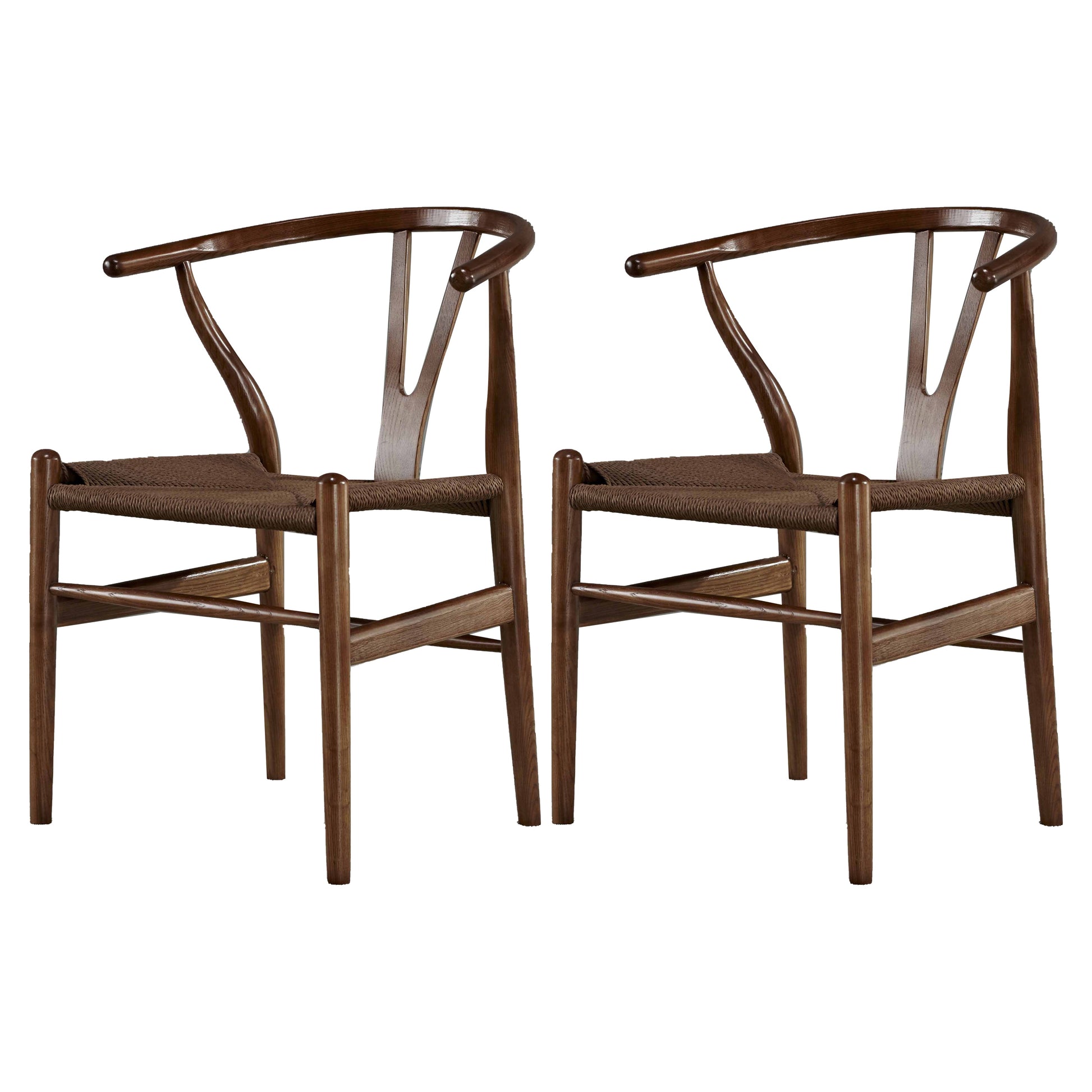 Traditional Style Arm Dining Chairs Ash Wishbone Wood Dining Armchairs Light Brown 2 Piece Set Clearhalo ' kitchen&dining_furn' 'Dining Chairs' 'Dining Tables & Seating' 'dining_chair' 'furn' 'furn_dining_chair' 'Furniture' 'furniture_dining_chair' 'Kitchen & Dining Furniture' 'kitchen' 4246140