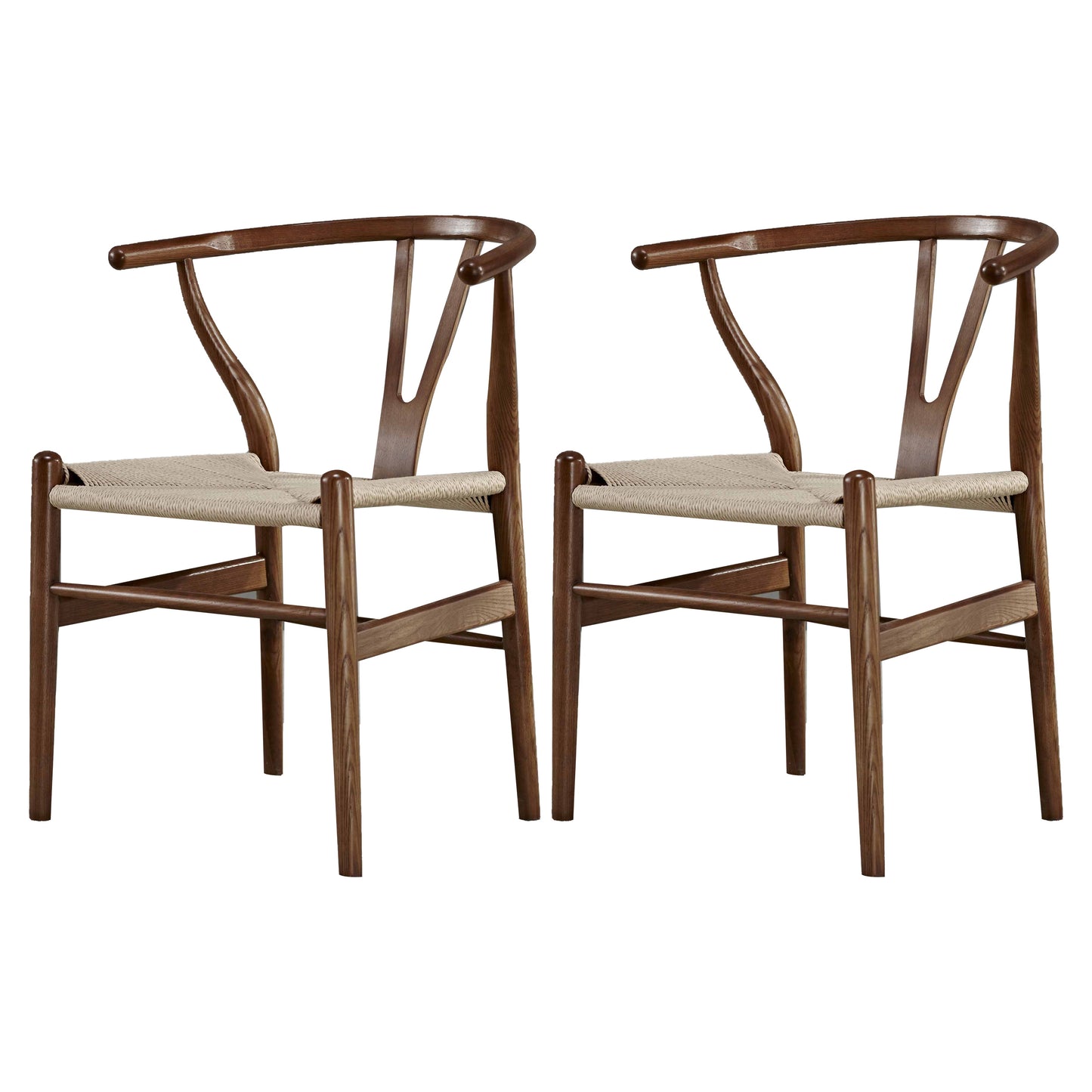 Traditional Style Arm Dining Chairs Ash Wishbone Wood Dining Armchairs Light Wood 2 Piece Set Clearhalo ' kitchen&dining_furn' 'Dining Chairs' 'Dining Tables & Seating' 'dining_chair' 'furn' 'furn_dining_chair' 'Furniture' 'furniture_dining_chair' 'Kitchen & Dining Furniture' 'kitchen' 4246145