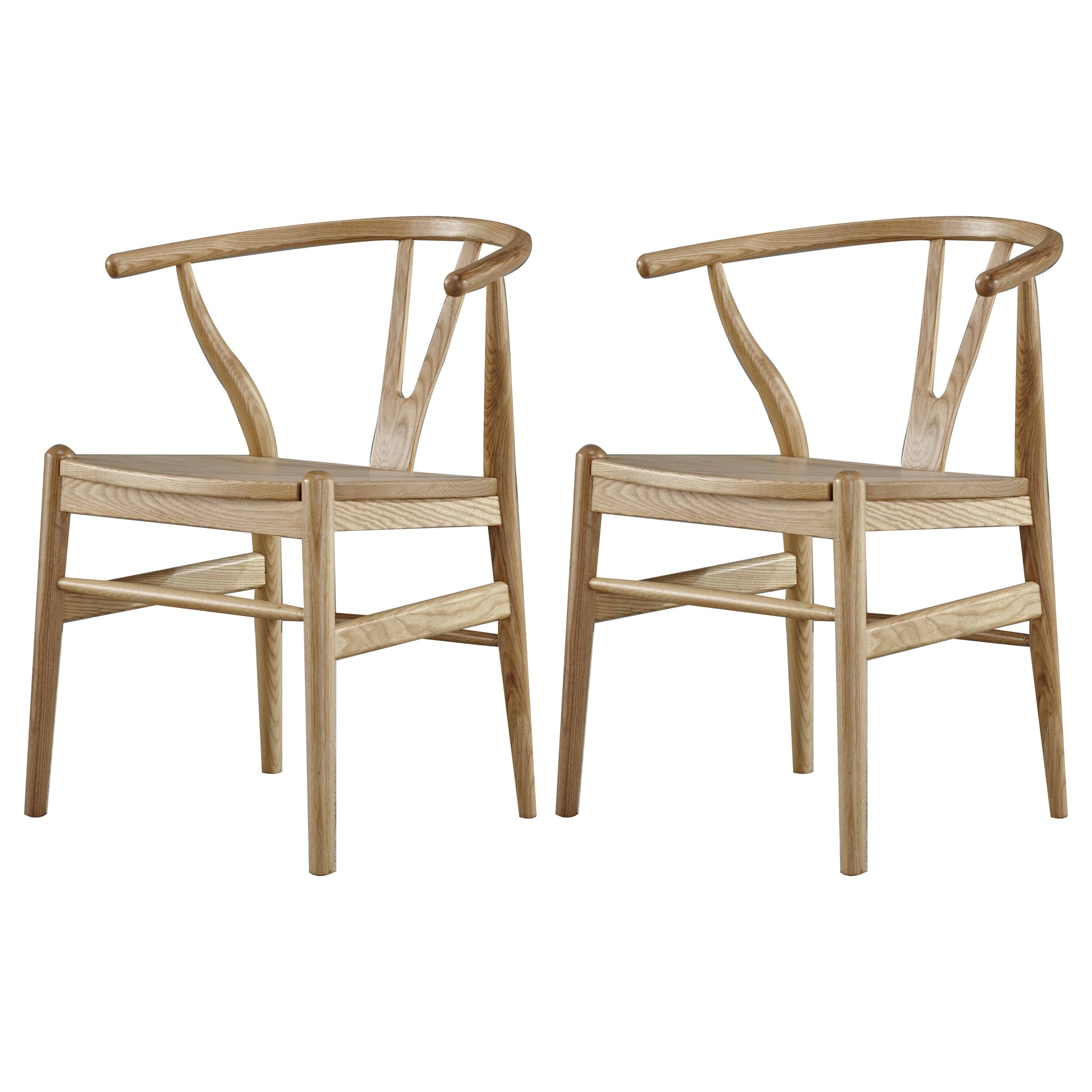 Traditional Style Arm Dining Chairs Ash Wishbone Wood Dining Armchairs Natural 2 Piece Set Clearhalo ' kitchen&dining_furn' 'Dining Chairs' 'Dining Tables & Seating' 'dining_chair' 'furn' 'furn_dining_chair' 'Furniture' 'furniture_dining_chair' 'Kitchen & Dining Furniture' 'kitchen' 4246151