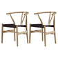 Traditional Style Arm Dining Chairs Ash Wishbone Wood Dining Armchairs Natural Wood Black 2 Piece Set Clearhalo ' kitchen&dining_furn' 'Dining Chairs' 'Dining Tables & Seating' 'dining_chair' 'furn' 'furn_dining_chair' 'Furniture' 'furniture_dining_chair' 'Kitchen & Dining Furniture' 'kitchen' 4246153