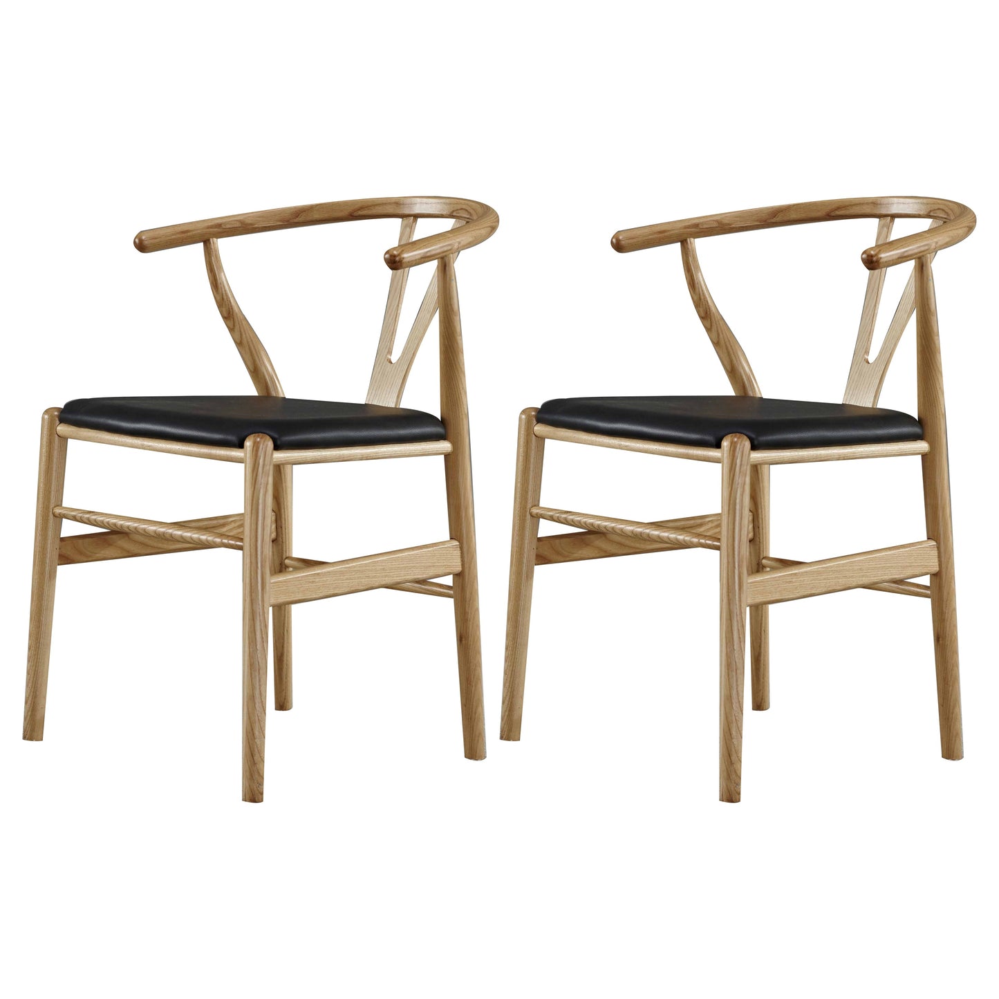 Traditional Style Arm Dining Chairs Ash Wishbone Wood Dining Armchairs Natural Wood Orange 2 Piece Set Clearhalo ' kitchen&dining_furn' 'Dining Chairs' 'Dining Tables & Seating' 'dining_chair' 'furn' 'furn_dining_chair' 'Furniture' 'furniture_dining_chair' 'Kitchen & Dining Furniture' 'kitchen' 4246154