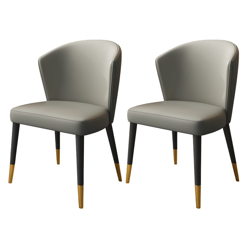 Indoor Scandinavian Side Chair Upholstered Wood Wingback Dining Room Chair Grey Set of 2 Clearhalo ' kitchen&dining_furn' 'Dining Chairs' 'Dining Tables & Seating' 'dining_chair' 'Furniture' 'furniture_dining_chair' 'Kitchen & Dining Furniture' 'kitchen' 4246158