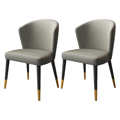 Indoor Scandinavian Side Chair Upholstered Wood Wingback Dining Room Chair Grey Set of 2 Clearhalo ' kitchen&dining_furn' 'Dining Chairs' 'Dining Tables & Seating' 'dining_chair' 'Furniture' 'furniture_dining_chair' 'Kitchen & Dining Furniture' 'kitchen' 4246158