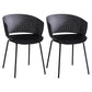 Metal Dining Room Modern Chair Open Back Dining Chair with Arm Black 2 Piece Set Clearhalo ' kitchen&dining_furn' 'Dining Chairs' 'Dining Tables & Seating' 'dining_chair' 'furn' 'furn_dining_chair' 'Furniture' 'furniture_dining_chair' 'Kitchen & Dining Furniture' 'kitchen' 4246173