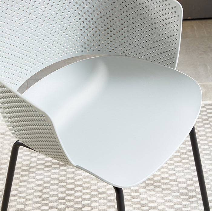 Metal Dining Room Modern Chair Open Back Dining Chair with Arm Clearhalo ' kitchen&dining_furn' 'Dining Chairs' 'Dining Tables & Seating' 'dining_chair' 'furn' 'furn_dining_chair' 'Furniture' 'furniture_dining_chair' 'Kitchen & Dining Furniture' 'kitchen' 4246182