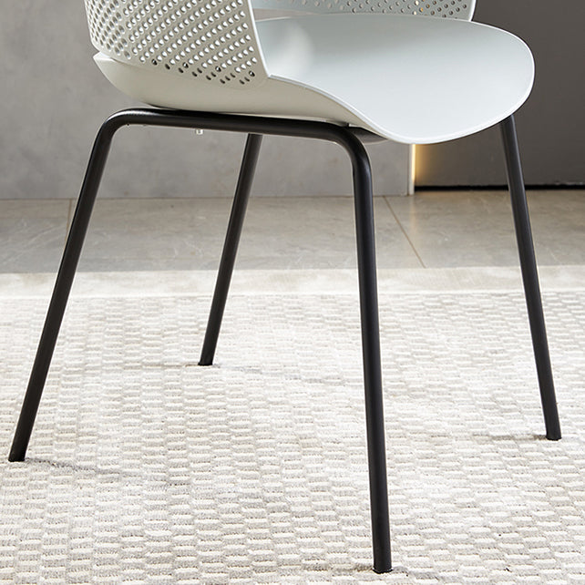 Metal Dining Room Modern Chair Open Back Dining Chair with Arm Clearhalo ' kitchen&dining_furn' 'Dining Chairs' 'Dining Tables & Seating' 'dining_chair' 'furn' 'furn_dining_chair' 'Furniture' 'furniture_dining_chair' 'Kitchen & Dining Furniture' 'kitchen' 4246183