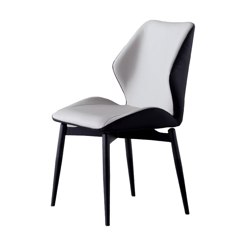 Contemporary Indoor Side Chair Wingback Metal Upholstered Dining Room Chair Clearhalo ' kitchen&dining_furn' 'Dining Chairs' 'Dining Tables & Seating' 'dining_chair' 'furn' 'furn_dining_chair' 'Furniture' 'furniture_dining_chair' 'Kitchen & Dining Furniture' 'kitchen' 4246195