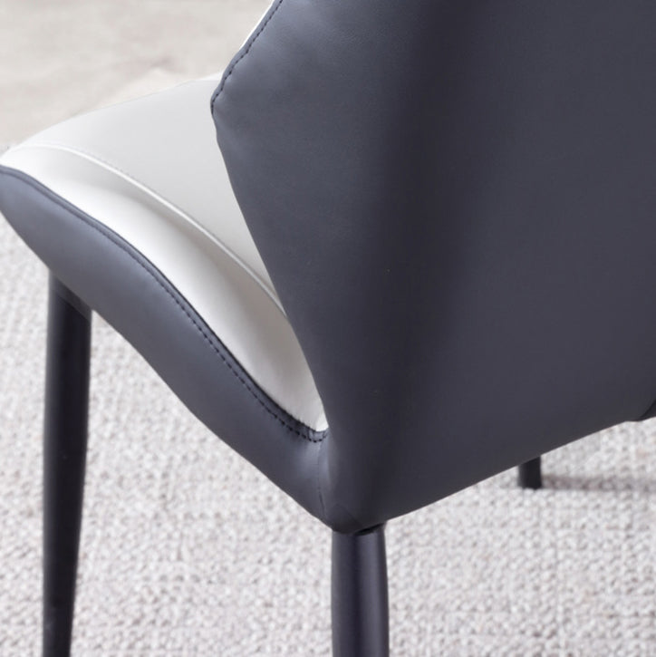 Contemporary Indoor Side Chair Wingback Metal Upholstered Dining Room Chair Clearhalo ' kitchen&dining_furn' 'Dining Chairs' 'Dining Tables & Seating' 'dining_chair' 'furn' 'furn_dining_chair' 'Furniture' 'furniture_dining_chair' 'Kitchen & Dining Furniture' 'kitchen' 4246199