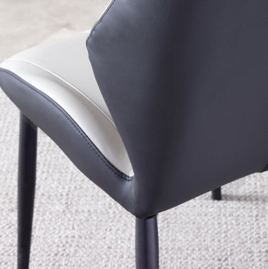 Contemporary Indoor Side Chair Wingback Metal Upholstered Dining Room Chair Clearhalo ' kitchen&dining_furn' 'Dining Chairs' 'Dining Tables & Seating' 'dining_chair' 'furn' 'furn_dining_chair' 'Furniture' 'furniture_dining_chair' 'Kitchen & Dining Furniture' 'kitchen' 4246199