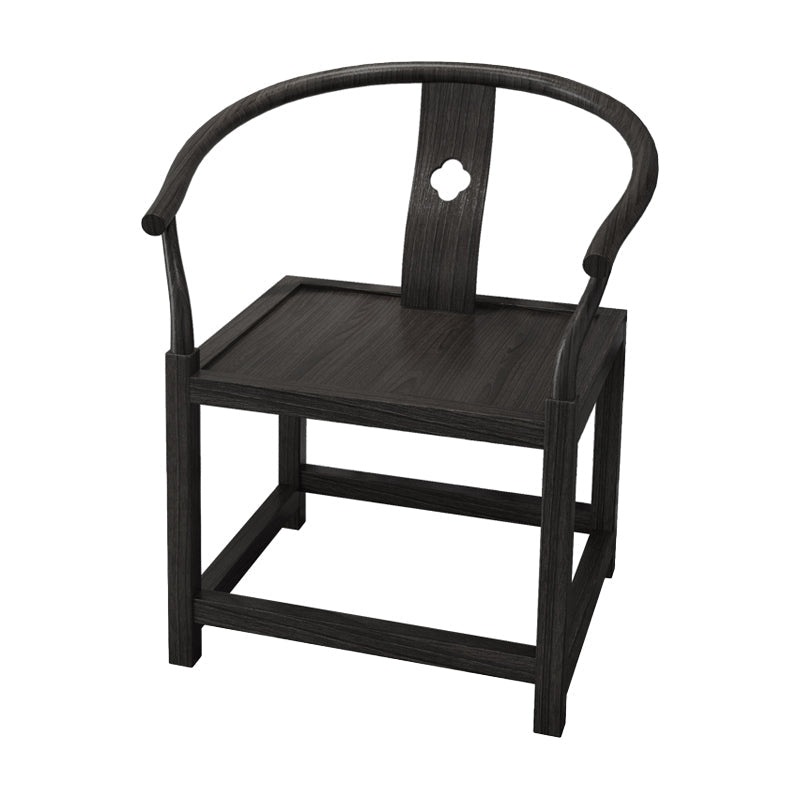 Traditional Wood Dining Arm Chairs Windsor Back Side Chair for Restaurant Use Black 1 Piece Clearhalo ' kitchen&dining_furn' 'Dining Chairs' 'Dining Tables & Seating' 'dining_chair' 'furn' 'furn_dining_chair' 'Furniture' 'furniture_dining_chair' 'Kitchen & Dining Furniture' 'kitchen' 4246202