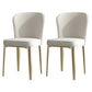Glam Leather Dining Armless Chair Metal Dining Parsons Chair for Home Use Gold 2 Piece Set Clearhalo ' kitchen&dining_furn' 'Dining Chairs' 'Dining Tables & Seating' 'dining_chair' 'furn' 'furn_dining_chair' 'Furniture' 'furniture_dining_chair' 'Kitchen & Dining Furniture' 'kitchen' 4246212
