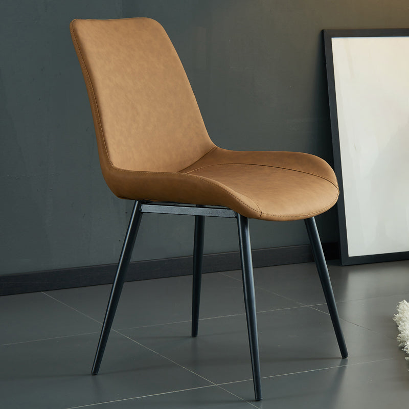 Contemporary Style Dining Chairs Armless Chairs with Metal Legs for Kitchen Clearhalo ' kitchen&dining_furn' 'Dining Chairs' 'Dining Tables & Seating' 'dining_chair' 'furn' 'furn_dining_chair' 'Furniture' 'furniture_dining_chair' 'Kitchen & Dining Furniture' 'kitchen' 4246225