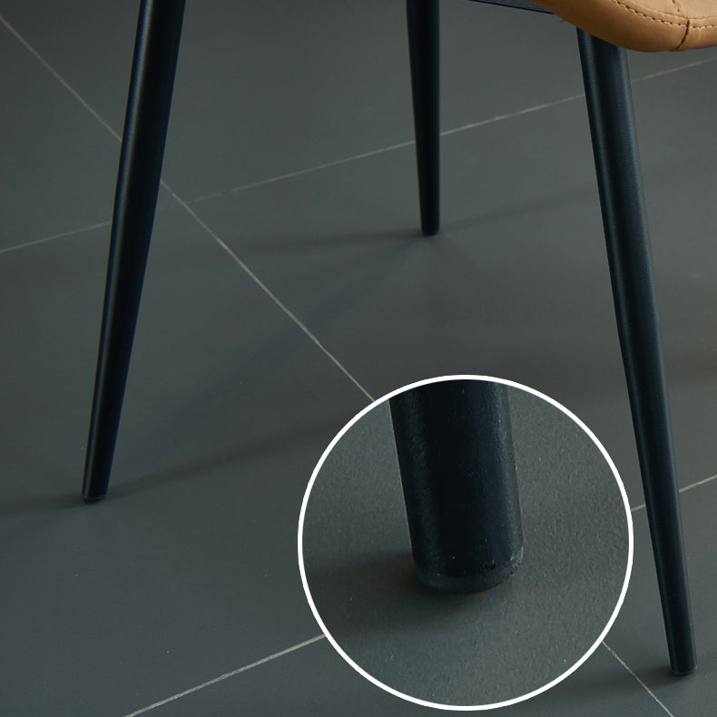 Contemporary Style Dining Chairs Armless Chairs with Metal Legs for Kitchen Clearhalo ' kitchen&dining_furn' 'Dining Chairs' 'Dining Tables & Seating' 'dining_chair' 'furn' 'furn_dining_chair' 'Furniture' 'furniture_dining_chair' 'Kitchen & Dining Furniture' 'kitchen' 4246237