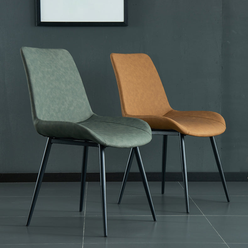 Contemporary Style Dining Chairs Armless Chairs with Metal Legs for Kitchen Clearhalo ' kitchen&dining_furn' 'Dining Chairs' 'Dining Tables & Seating' 'dining_chair' 'furn' 'furn_dining_chair' 'Furniture' 'furniture_dining_chair' 'Kitchen & Dining Furniture' 'kitchen' 4246238