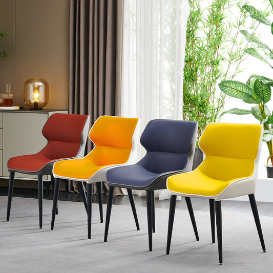 Contemporary Metal Dining Room Chair Wingback Arm Chair for Restaurant Use Clearhalo ' kitchen&dining_furn' 'Dining Chairs' 'Dining Tables & Seating' 'dining_chair' 'furn' 'furn_dining_chair' 'Furniture' 'furniture_dining_chair' 'Kitchen & Dining Furniture' 'kitchen' 4246243