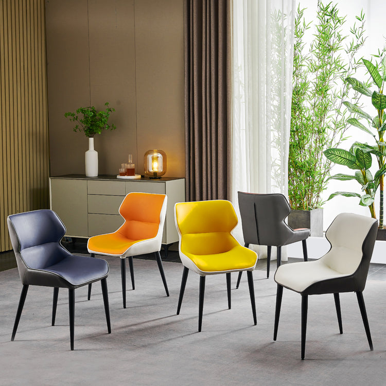 Contemporary Metal Dining Room Chair Wingback Arm Chair for Restaurant Use Clearhalo ' kitchen&dining_furn' 'Dining Chairs' 'Dining Tables & Seating' 'dining_chair' 'furn' 'furn_dining_chair' 'Furniture' 'furniture_dining_chair' 'Kitchen & Dining Furniture' 'kitchen' 4246247