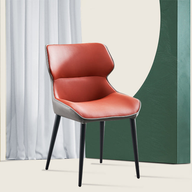 Contemporary Metal Dining Room Chair Wingback Arm Chair for Restaurant Use Clearhalo ' kitchen&dining_furn' 'Dining Chairs' 'Dining Tables & Seating' 'dining_chair' 'furn' 'furn_dining_chair' 'Furniture' 'furniture_dining_chair' 'Kitchen & Dining Furniture' 'kitchen' 4246259