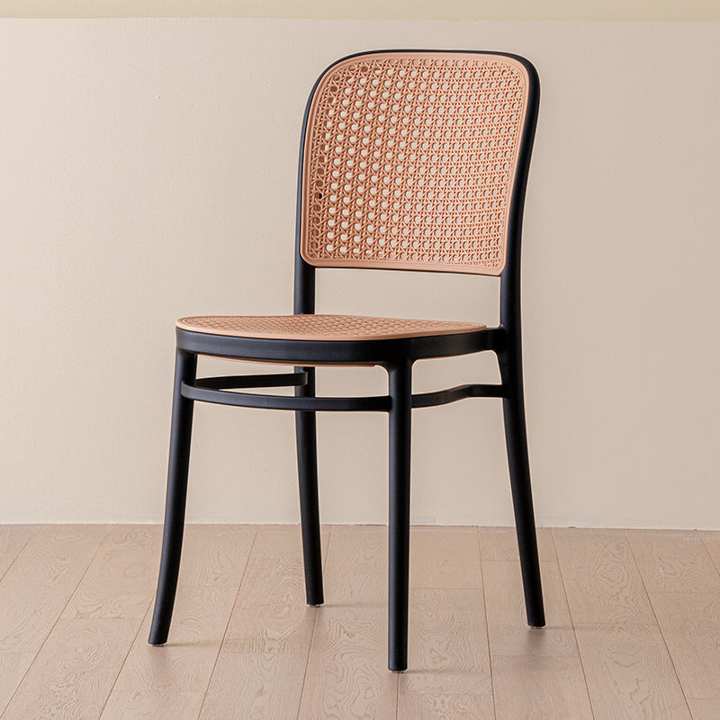 Modern Plastic Dining Armless Chair Open Back Dining Side Chair for Restaurant Use Black 1 Piece Clearhalo ' kitchen&dining_furn' 'Dining Chairs' 'Dining Tables & Seating' 'dining_chair' 'furn' 'furn_dining_chair' 'Furniture' 'furniture_dining_chair' 'Kitchen & Dining Furniture' 'kitchen' 4246263