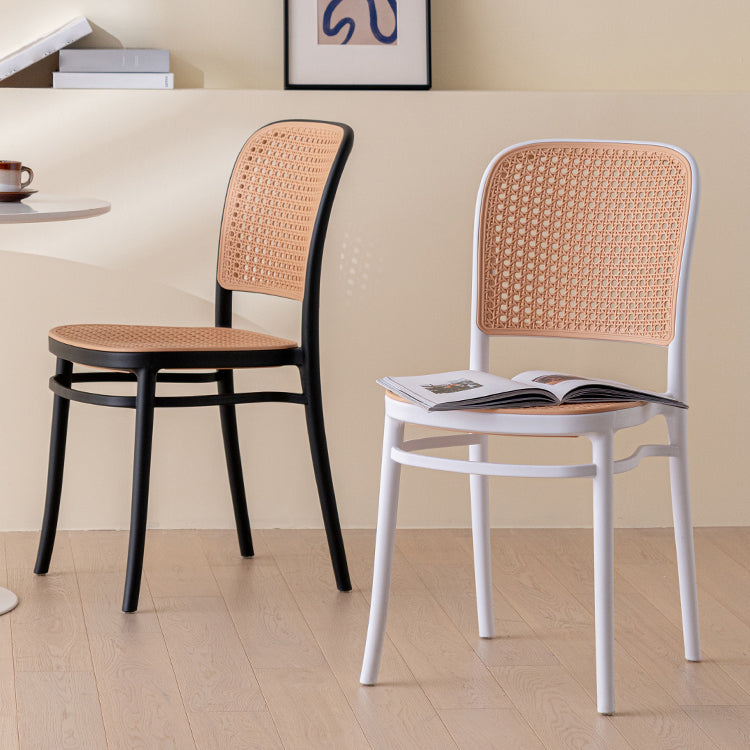 Modern Plastic Dining Armless Chair Open Back Dining Side Chair for Restaurant Use Clearhalo ' kitchen&dining_furn' 'Dining Chairs' 'Dining Tables & Seating' 'dining_chair' 'furn' 'furn_dining_chair' 'Furniture' 'furniture_dining_chair' 'Kitchen & Dining Furniture' 'kitchen' 4246266